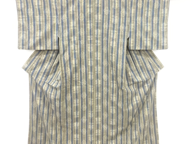 JAPANESE KIMONO / ANTIQUE KIMONO / TSUMUGI / WOVEN ENSHU CAMELLIA